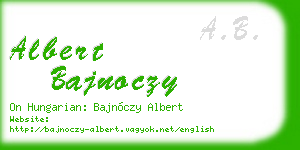 albert bajnoczy business card