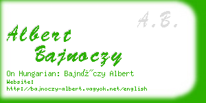 albert bajnoczy business card